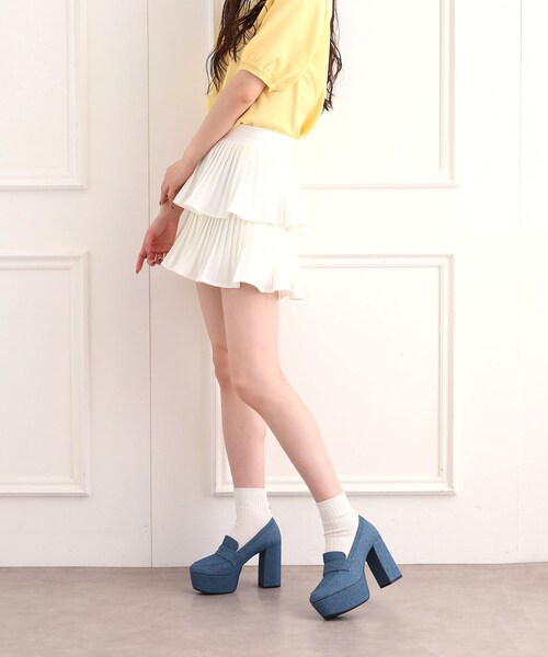 ESPERANZA(エスペランサ)の「【ラク盛り/約12cm】ラク盛り厚底ローファー(パンプス・レディース・アイボリー/ブルー系その他4/ブラック・24.5cm/24.0cm/23.5cm/23.0cm/22.5cm)」の12枚目の写真