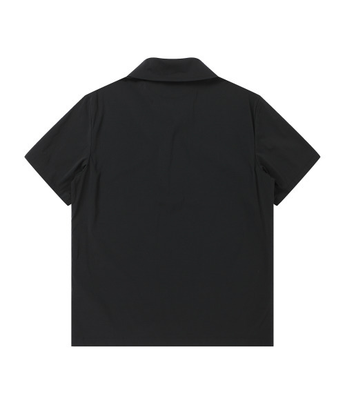 SOLEW（ソル）の「ワンボタンピケTシャツ_ブラック（ポロシャツ・メンズ・その他・SMALL/MEDIUM/LARGE/X-LARGE）」の2枚目の写真