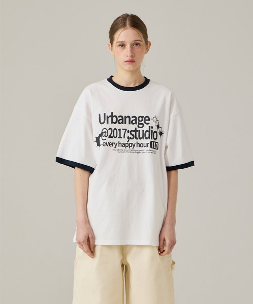 URBANAGE(アーバンエイジ)の「STUDIO リンガーオーバー半袖ホワイト(Tシャツ/カットソー・レディース・その他・MEDIUM/LARGE)」の11枚目の写真