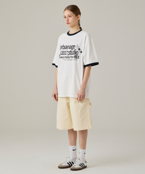 URBANAGE(アーバンエイジ)の「STUDIO リンガーオーバー半袖ホワイト(Tシャツ/カットソー・レディース・その他・MEDIUM/LARGE)」の10枚目の写真