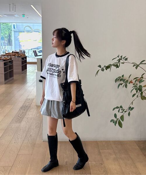URBANAGE(アーバンエイジ)の「STUDIO リンガーオーバー半袖ホワイト(Tシャツ/カットソー・レディース・その他・MEDIUM/LARGE)」の5枚目の写真