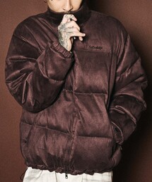 Faux suede puffer jacket