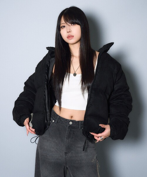 Subciety(サブサエティ)の「Faux suede puffer jacket(ブルゾン・メンズ・ブラウン/グリーン/ブラック・SMALL/MEDIUM/LARGE/X-LARGE)」の7枚目の写真