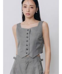 MURUA | 【セットアップ対応】メニーボタンタンクベスト 夏服(ベスト)