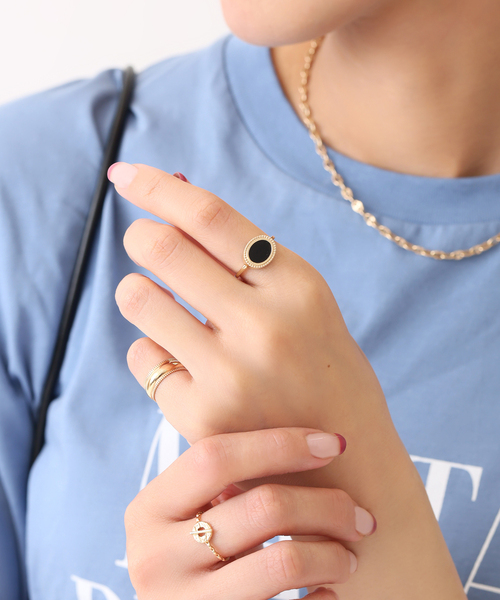 Lilas(リラ)の「オーバルオニキスフラットリング K10(リング・レディース・ゴールド・13/11/15 )」の6枚目の写真