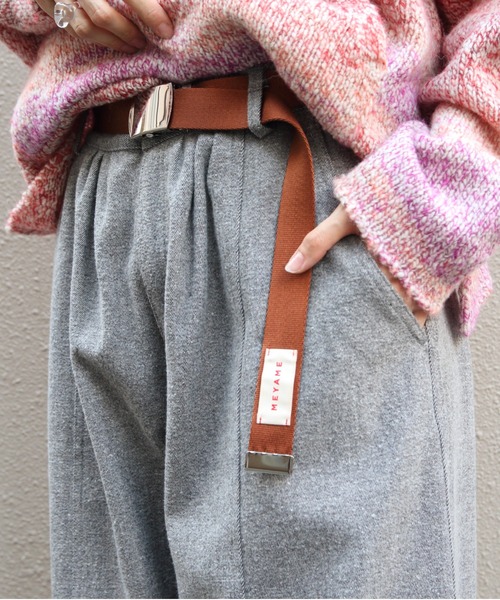 MEYAME(メヤメ)の「MEYAME/メヤメ ブラッシュドジャズネップデニム BRUSHED JAZZ NEP DENIM MEY-2513(デニムパンツ・レディース・グリーン/ブラック・0/1)」の3枚目の写真