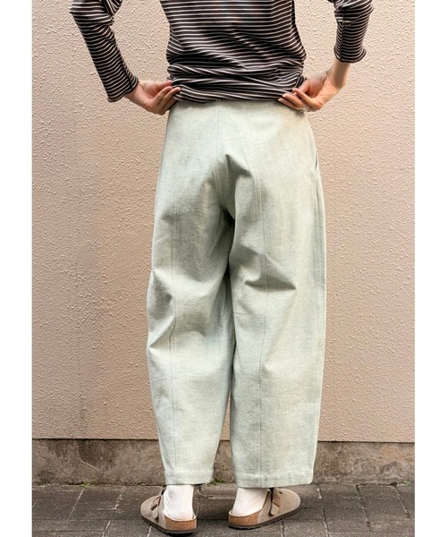MEYAME(メヤメ)の「MEYAME/メヤメ ブラッシュドジャズネップデニム BRUSHED JAZZ NEP DENIM MEY-2513(デニムパンツ・レディース・グリーン/ブラック・0/1)」の11枚目の写真