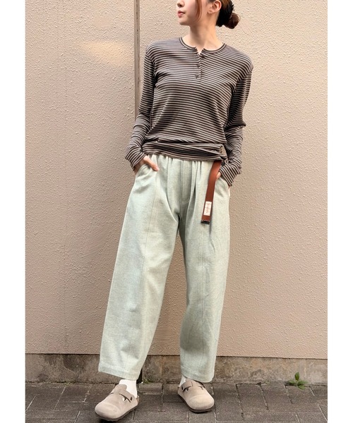 MEYAME(メヤメ)の「MEYAME/メヤメ ブラッシュドジャズネップデニム BRUSHED JAZZ NEP DENIM MEY-2513(デニムパンツ・レディース・グリーン/ブラック・0/1)」の12枚目の写真