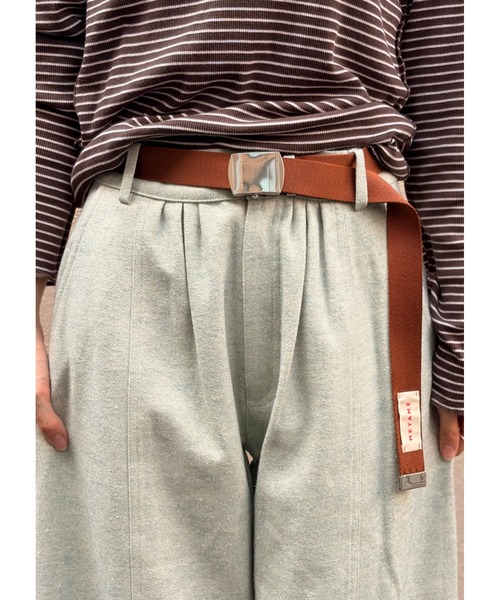 MEYAME(メヤメ)の「MEYAME/メヤメ ブラッシュドジャズネップデニム BRUSHED JAZZ NEP DENIM MEY-2513(デニムパンツ・レディース・グリーン/ブラック・0/1)」の15枚目の写真