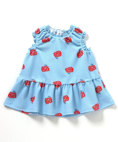 apres les cours(アプレレクール)の「【吸水速乾】総柄アソートペプラムトップス_セットアップ可(Tシャツ/カットソー・キッズ・アイボリー/サーモンピンク/サックスブルー/ストライプ/ラベンダー・100/90/110/80/140/130/120)」の9枚目の写真