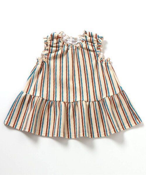 apres les cours(アプレレクール)の「【吸水速乾】総柄アソートペプラムトップス_セットアップ可(Tシャツ/カットソー・キッズ・アイボリー/サーモンピンク/サックスブルー/ストライプ/ラベンダー・100/90/110/80/140/130/120)」の12枚目の写真