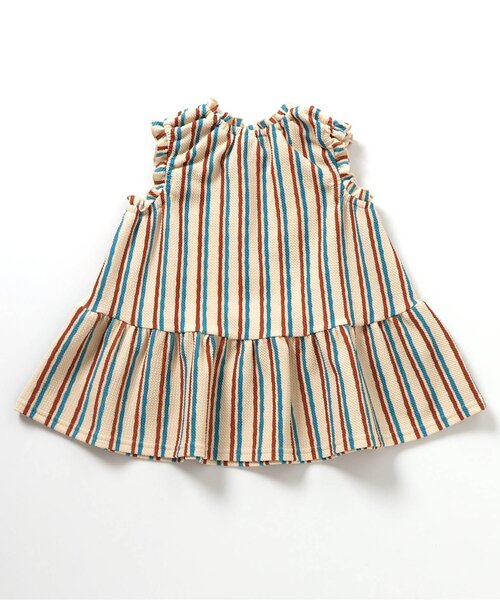apres les cours(アプレレクール)の「【吸水速乾】総柄アソートペプラムトップス_セットアップ可(Tシャツ/カットソー・キッズ・アイボリー/サーモンピンク/サックスブルー/ストライプ/ラベンダー・100/90/110/80/140/130/120)」の19枚目の写真