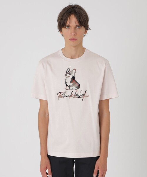 BLACK LABEL CRESTBRIDGE(ブラックレーベル・クレストブリッジ)の「ハブラシコーギーTシャツ(Tシャツ/カットソー・メンズ・オフホワイト/ブラック/ベージュ系その他/ピンク系その他2・L/XL/M/S)」の4枚目の写真