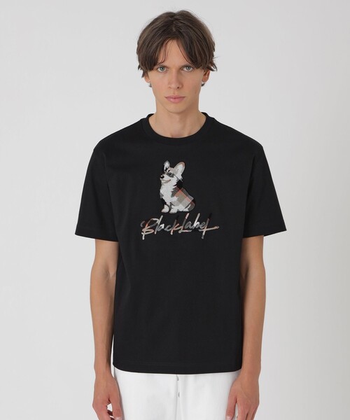 BLACK LABEL CRESTBRIDGE(ブラックレーベル・クレストブリッジ)の「ハブラシコーギーTシャツ(Tシャツ/カットソー・メンズ・オフホワイト/ブラック/ベージュ系その他/ピンク系その他2・L/XL/M/S)」の2枚目の写真