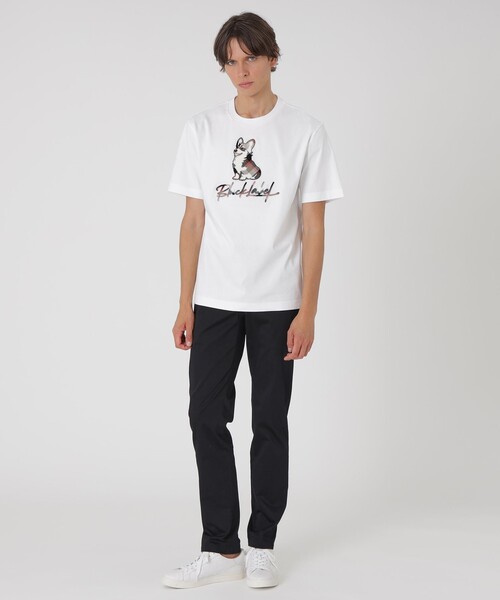 BLACK LABEL CRESTBRIDGE(ブラックレーベル・クレストブリッジ)の「ハブラシコーギーTシャツ(Tシャツ/カットソー・メンズ・オフホワイト/ブラック/ベージュ系その他/ピンク系その他2・L/XL/M/S)」の6枚目の写真