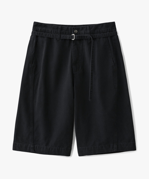 SUARE(スアレ)の「ダブルベルトバミューダパンツブラック(その他パンツ・メンズ・ブラック・MEDIUM/LARGE/X-LARGE)」の1枚目の写真