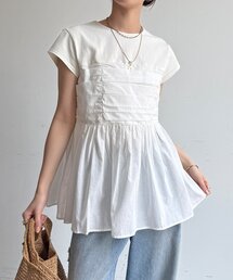 DOUDOU】レース×オーガンジーフリルプルオーバー WEB限定】レース