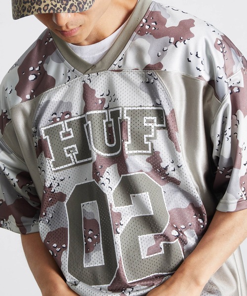 HUF（ハフ）の「CAMO FOOTBALL JERSEY（Tシャツ/カットソー・メンズ・ブラウン/オレンジ系その他・S/M/L/XL）」の8枚目の写真