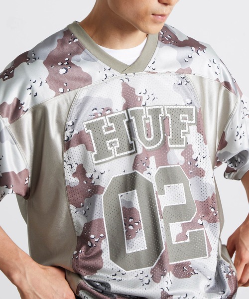 HUF（ハフ）の「CAMO FOOTBALL JERSEY（Tシャツ/カットソー・メンズ・ブラウン/オレンジ系その他・S/M/L/XL）」の7枚目の写真