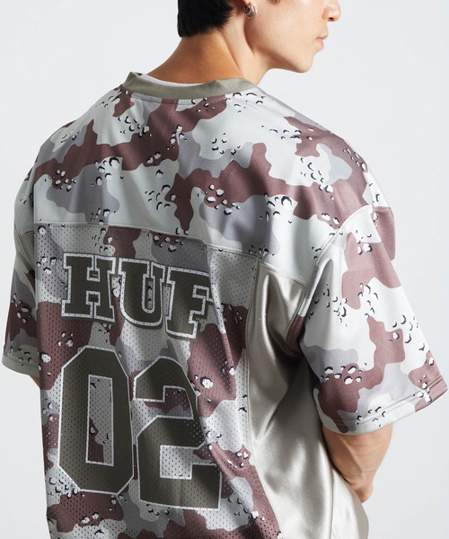 HUF（ハフ）の「CAMO FOOTBALL JERSEY（Tシャツ/カットソー・メンズ・ブラウン/オレンジ系その他・S/M/L/XL）」の6枚目の写真