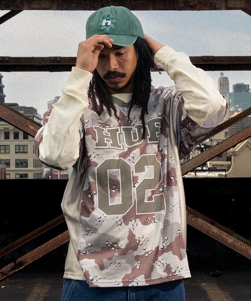 HUF（ハフ）の「CAMO FOOTBALL JERSEY（Tシャツ/カットソー・メンズ・ブラウン/オレンジ系その他・S/M/L/XL）」の17枚目の写真