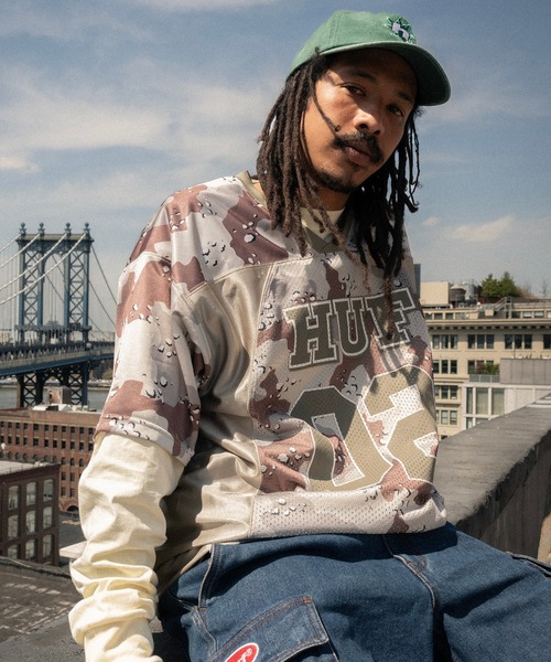 HUF（ハフ）の「CAMO FOOTBALL JERSEY（Tシャツ/カットソー・メンズ・ブラウン/オレンジ系その他・S/M/L/XL）」の19枚目の写真
