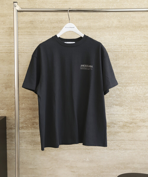 AMERICANA(アメリカーナ)の「Americana/アメリカーナ × Firsthand 別注 丸胴ラフィー天竺 ロゴプリントTEE / リラックスフィット ダイアゴナル バックプリントTシャツ 限定展開(Tシャツ/カットソー・レディース・オフホワイト/スミクロ/ダークブラウン・FREE)」の9枚目の写真