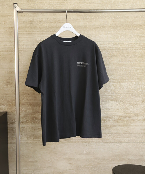 AMERICANA(アメリカーナ)の「Americana/アメリカーナ × Firsthand 別注 丸胴ラフィー天竺 ロゴプリントTEE / リラックスフィット ダイアゴナル バックプリントTシャツ 限定展開(Tシャツ/カットソー・レディース・オフホワイト/スミクロ/ダークブラウン・FREE)」の10枚目の写真