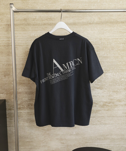 AMERICANA(アメリカーナ)の「Americana/アメリカーナ × Firsthand 別注 丸胴ラフィー天竺 ロゴプリントTEE / リラックスフィット ダイアゴナル バックプリントTシャツ 限定展開(Tシャツ/カットソー・レディース・オフホワイト/スミクロ/ダークブラウン・FREE)」の12枚目の写真