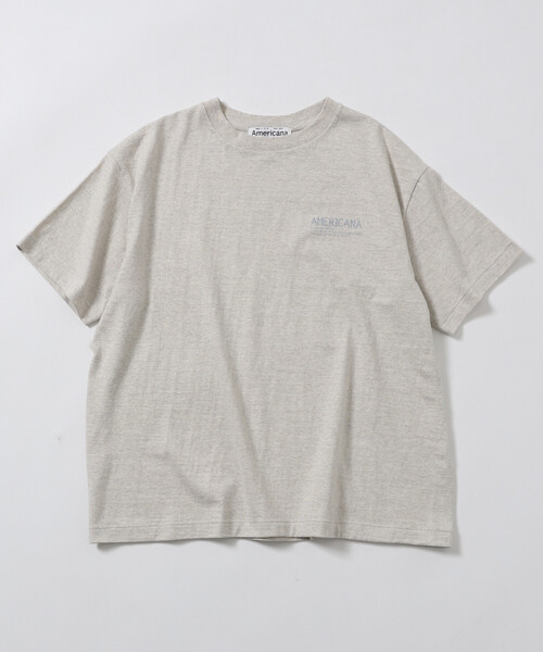 AMERICANA(アメリカーナ)の「Americana/アメリカーナ × Firsthand 別注 丸胴ラフィー天竺 ロゴプリントTEE / リラックスフィット ダイアゴナル バックプリントTシャツ 限定展開(Tシャツ/カットソー・レディース・オフホワイト/スミクロ/ダークブラウン・FREE)」の14枚目の写真