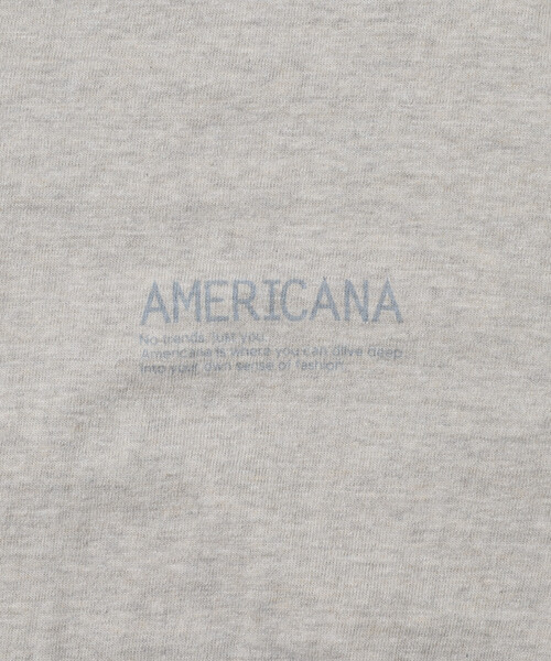 AMERICANA(アメリカーナ)の「Americana/アメリカーナ × Firsthand 別注 丸胴ラフィー天竺 ロゴプリントTEE / リラックスフィット ダイアゴナル バックプリントTシャツ 限定展開(Tシャツ/カットソー・レディース・オフホワイト/スミクロ/ダークブラウン・FREE)」の17枚目の写真