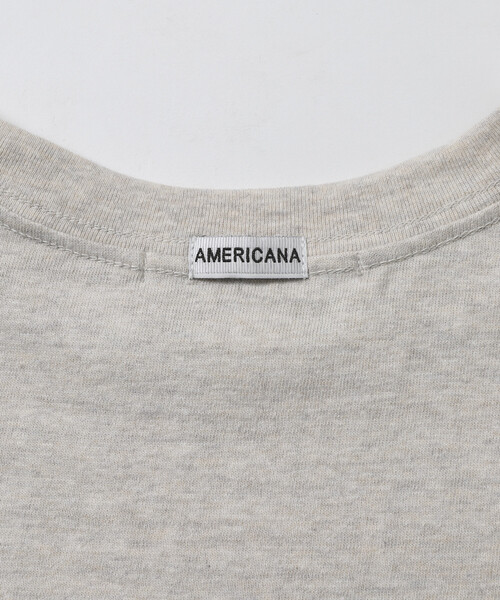AMERICANA(アメリカーナ)の「Americana/アメリカーナ × Firsthand 別注 丸胴ラフィー天竺 ロゴプリントTEE / リラックスフィット ダイアゴナル バックプリントTシャツ 限定展開(Tシャツ/カットソー・レディース・オフホワイト/スミクロ/ダークブラウン・FREE)」の21枚目の写真