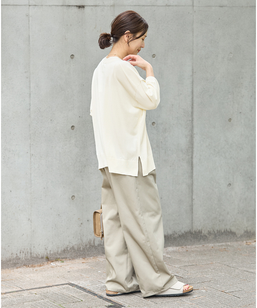 JOURNAL STANDARD(ジャーナルスタンダード)の「【UVカット/洗える/接触冷感】WASHABLE COOL UV Vカーディガン(ニット/セーター・レディース・ブラック/アイボリー/サックスブルー・FREE)」の18枚目の写真
