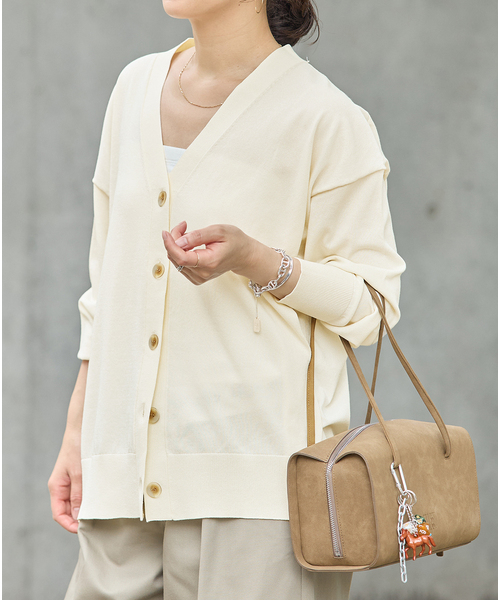 JOURNAL STANDARD(ジャーナルスタンダード)の「【UVカット/洗える/接触冷感】WASHABLE COOL UV Vカーディガン(ニット/セーター・レディース・ブラック/アイボリー/サックスブルー・FREE)」の22枚目の写真