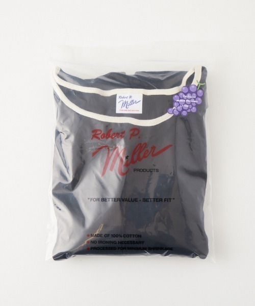 Robert P.Miller（ロバート ピー ミラー）の「[MILLER/ミラー] 別注 スリット入り ボートネックカットソー（Tシャツ/カットソー・レディース・アイボリー/ブラック/レンガ/ブラウン/ネイビー/サックスブルー・F）」の13枚目の写真