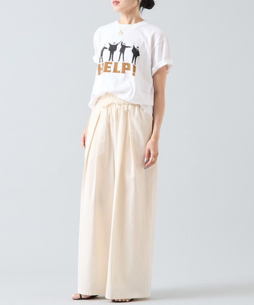 Liesse(リエス)の「《別注》【GOOD ROCK SPEED/グッドロックスピード】BeatlesTシャツ(Tシャツ/カットソー・レディース・ホワイト/チャコールグレー・FREE)」の4枚目の写真