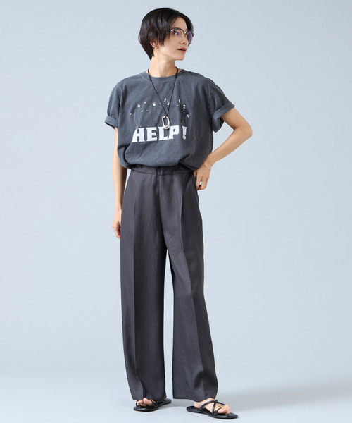 Liesse(リエス)の「《別注》【GOOD ROCK SPEED/グッドロックスピード】BeatlesTシャツ(Tシャツ/カットソー・レディース・ホワイト/チャコールグレー・FREE)」の9枚目の写真