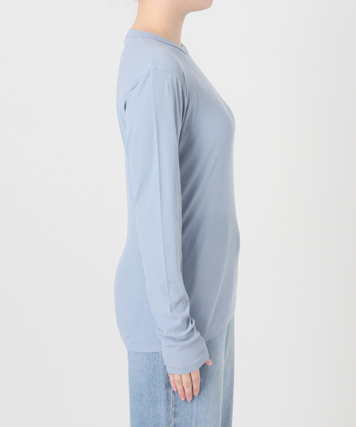 IENA（イエナ）の「BLACK シアーロングTシャツ（Tシャツ/カットソー・レディース・ホワイト/サックスブルー/ブラウン・FREE）」の12枚目の写真