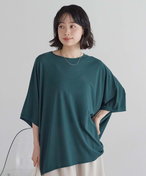 HEART MARKET(ハートマーケット)の「後ろヘンリードルマンチュニック(Tシャツ/カットソー・レディース・ダークパープル/グレイッシュベージュ/チャコール/ライトブルー/ブラック・FREE)」の1枚目の写真