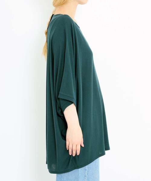 HEART MARKET(ハートマーケット)の「後ろヘンリードルマンチュニック(Tシャツ/カットソー・レディース・ダークパープル/グレイッシュベージュ/チャコール/ライトブルー/ブラック・FREE)」の12枚目の写真