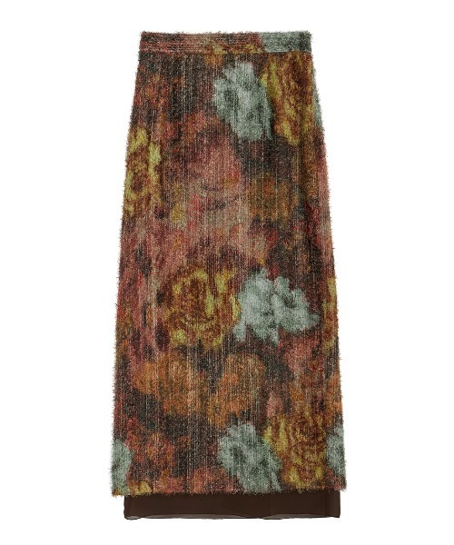 Ameri(アメリ)の「WOVEN PATTERN FLOWER SKIRT(スカート・レディース・ネイビー/ブラウン・MEDIUM/SMALL)」の17枚目の写真
