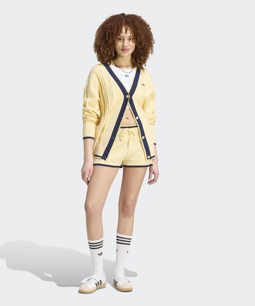 adidas(アディダス)の「CABLE KNIT CARDIGAN / アディダスオリジナルス adidas Originals(カーディガン/ボレロ・レディース・ライトイエロー/ブルー・XX-LARGE/LARGE/MEDIUM/SMALL/X-LARGE/X-SMALL)」の11枚目の写真