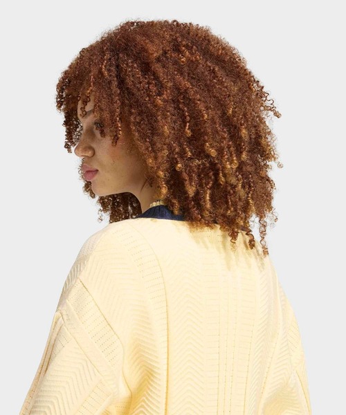 adidas(アディダス)の「CABLE KNIT CARDIGAN / アディダスオリジナルス adidas Originals(カーディガン/ボレロ・レディース・ライトイエロー/ブルー・XX-LARGE/LARGE/MEDIUM/SMALL/X-LARGE/X-SMALL)」の10枚目の写真