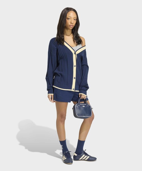 adidas(アディダス)の「CABLE KNIT CARDIGAN / アディダスオリジナルス adidas Originals(カーディガン/ボレロ・レディース・ライトイエロー/ブルー・XX-LARGE/LARGE/MEDIUM/SMALL/X-LARGE/X-SMALL)」の7枚目の写真