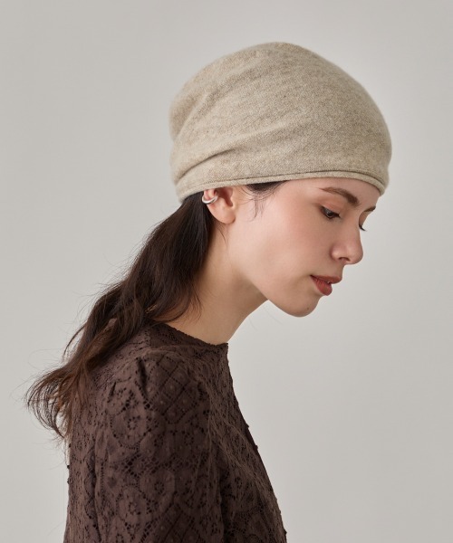 arth(アース)の「arth High Gage Ca Beanie / アース(ニットキャップ/ビーニー・メンズ・グレー/ブルー/ブラック/ライトベージュ・57~59cm)」の6枚目の写真
