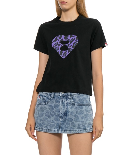 APEE BY A BATHING APE(エイピーバイアベイシングエイプ)の「APEE LEOPARD PRINTED TEE(Tシャツ/カットソー・レディース・ブラック/ホワイト・SMALL/X-SMALL)」の6枚目の写真