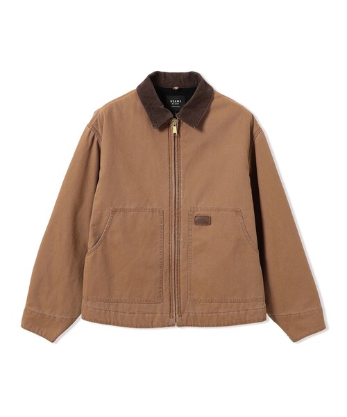 BEAMS HEART(ビームスハート)の「コットンダック ショートジャケット(ブルゾン・メンズ・ライトブラウン/ブラック・SMALL/MEDIUM/LARGE)」の1枚目の写真