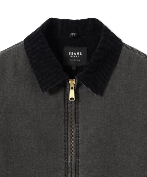 BEAMS HEART(ビームスハート)の「コットンダック ショートジャケット(ブルゾン・メンズ・ライトブラウン/ブラック・SMALL/MEDIUM/LARGE)」の4枚目の写真