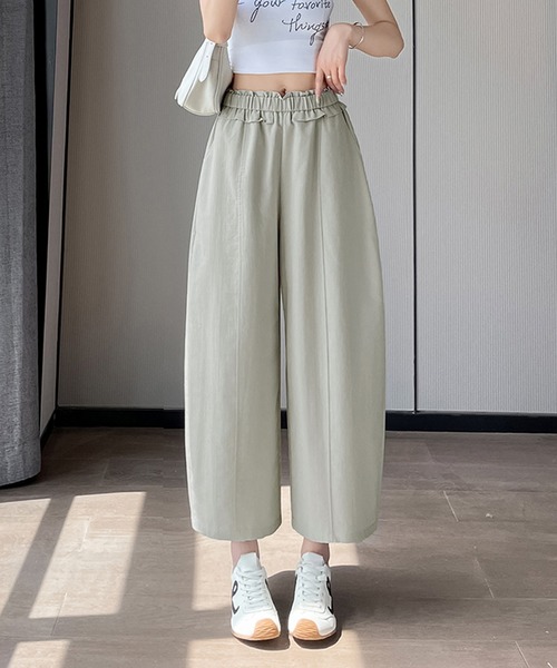 Girly Doll(ガーリードール)の「ギャザーフリルバレルアンクルパンツ(その他パンツ・レディース・ライトグレー/ダークグレー/ホワイト・L/M)」の3枚目の写真