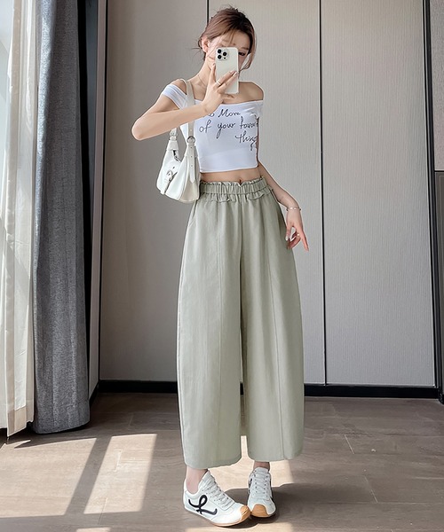 Girly Doll(ガーリードール)の「ギャザーフリルバレルアンクルパンツ(その他パンツ・レディース・ライトグレー/ダークグレー/ホワイト・L/M)」の11枚目の写真